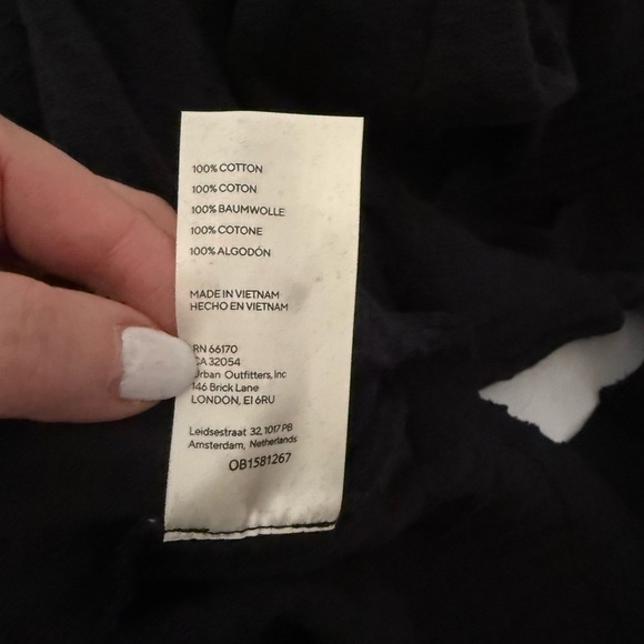 Free People Juicy Tunic Top Long Sleeve Black Waffle Knit Split Open Back NWT - Picture 5 of 12